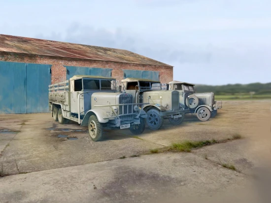 Wehrmacht 3-axle Trucks (Henschel 33D1 - Krupp L3H163 - LG3000)