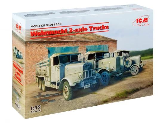 Wehrmacht 3-axle Trucks (Henschel 33D1 - Krupp L3H163 - LG3000)