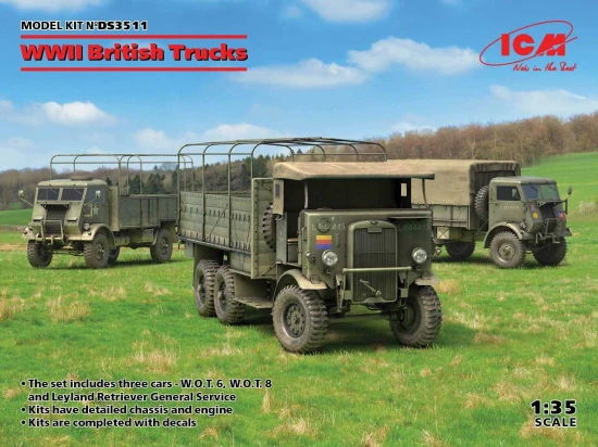 WWII British Trucks (Model W.O.T. 6 - Model W.O.T. 8 - Leyland Retriever General Service)