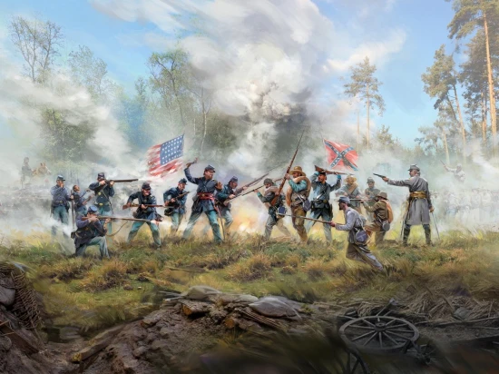 Fierce battle. American Civil War