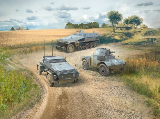 Wehrmacht Armored Vehicles (Sd.Kfz.251/1 Ausf.A - Panzerspähwagen P 204 (f) - Sd.Kfz. 247 Ausf.B)