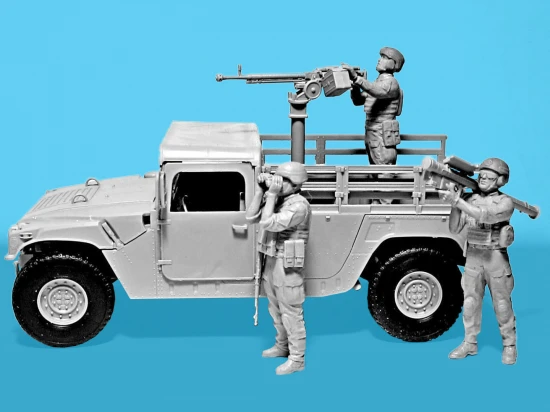 Drone Hunters’ Humvee M1097A2 Cargo Carrier - DShKM & Crew Figures)
