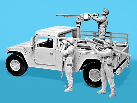 Drone Hunters’ Humvee M1097A2 Cargo Carrier - DShKM & Crew Figures)