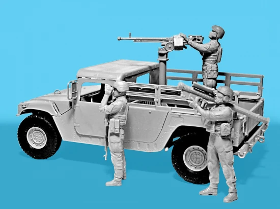Drone Hunters’ Humvee M1097A2 Cargo Carrier - DShKM & Crew Figures)