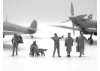 WWII RAF Airfield Diorama Set with 7 Figures & 2 Spitfires