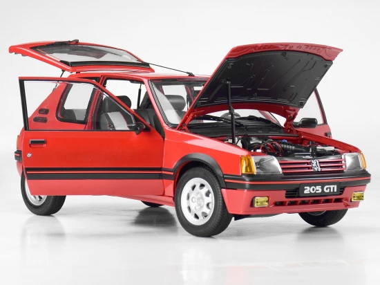 Red Peugeot 205 1.9 GTI 1:8 Scale Full Metal Kit