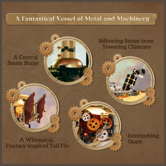 Steampunk Airship - 1949 pcs