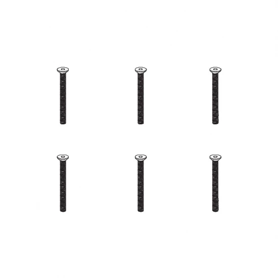 Flat Head Hex ScrewHM4*40 6PCS