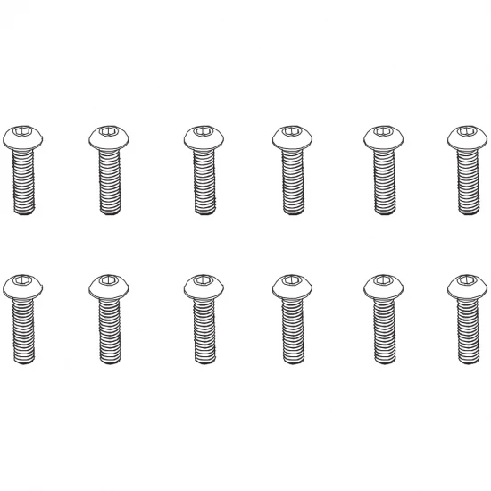 B head hex screw HM4*16 12pcs