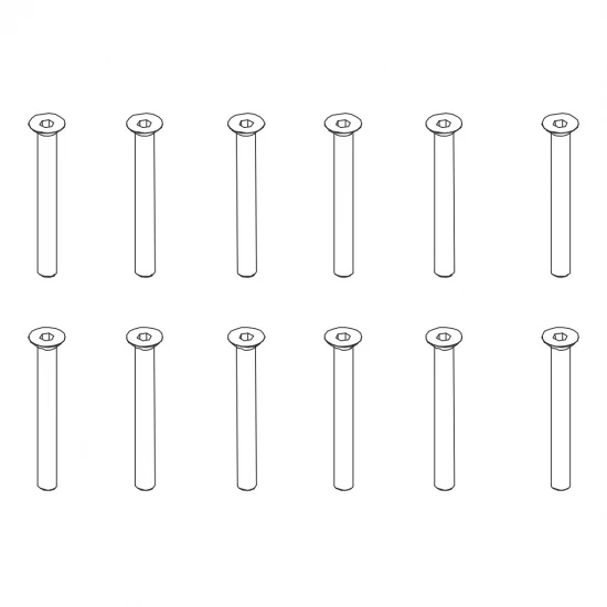 Flat Head Hex ScrewHM3*30 6PCS