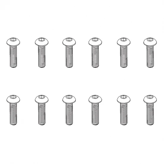 B head hex screw HM3*18 12pcs