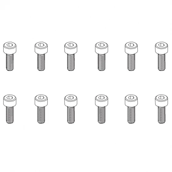 Hex Screw HM4*12 12PCS