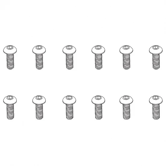 B head hex screw HM4*12 12pcs