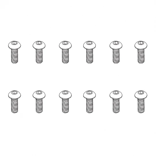 B head hex screw HM3*12 12pcs
