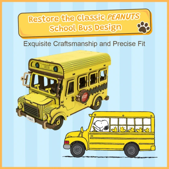 Peanuts™ Snoopy Yellow School Bus