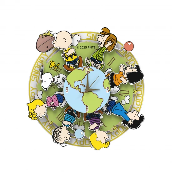 Peanuts™ Magnetic Around the World Wooden Clock