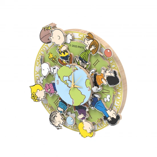 Peanuts™ Magnetic Around the World Wooden Clock