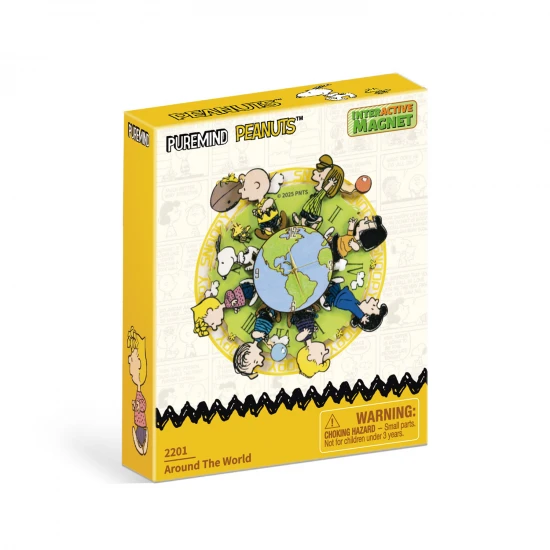 Peanuts™ Magnetic Around the World Wooden Clock