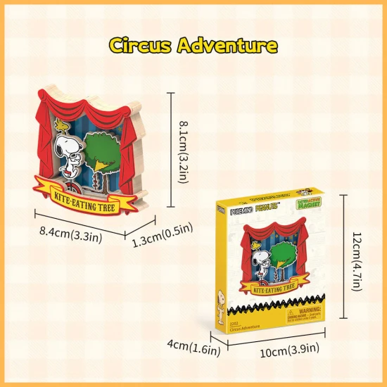 Peanuts™ Snoopys Circus Adventure Wooden Magnet