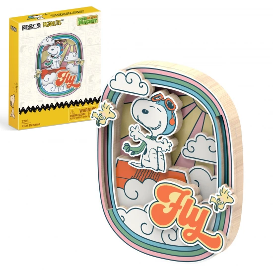 Peanuts™ Snoopys Pilot Dreams Wooden Magnet