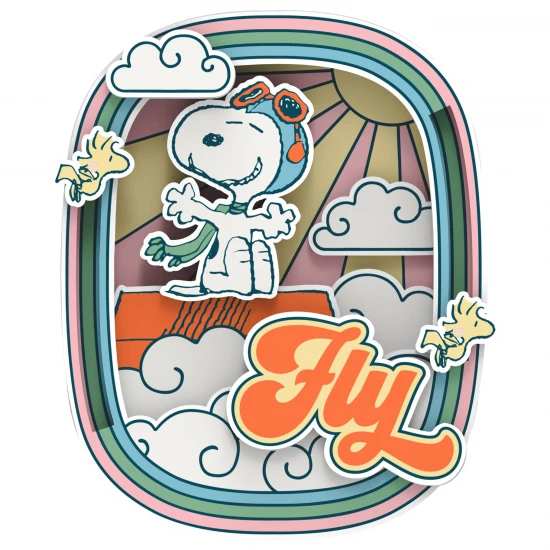 Peanuts™ Snoopys Pilot Dreams Wooden Magnet