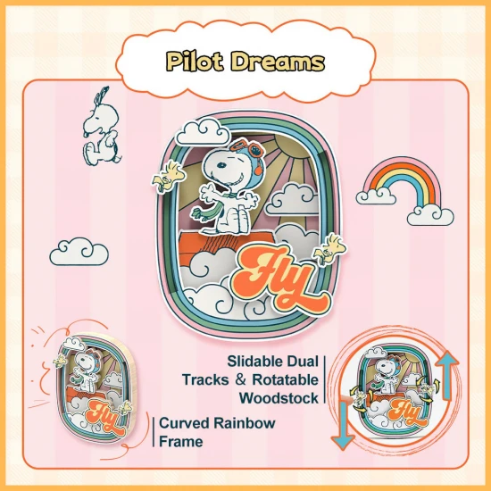 Peanuts™ Snoopys Pilot Dreams Wooden Magnet