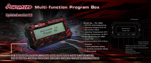 Power HD Servo Programming Box