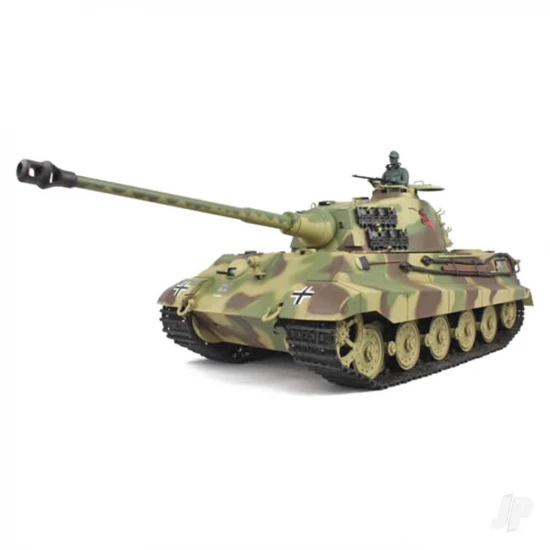 Henglong 1:16 German King Tiger Henschel with Infrared Battle System (2.4GHz  Shooter  Smoke  Sound  Metal Gearbox  Metal Tracks  Sprocket  Idler)