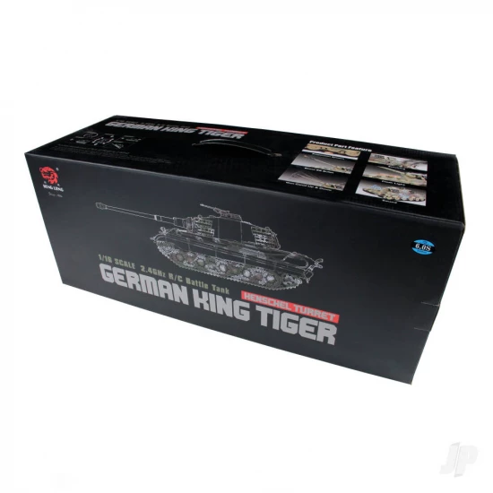 Henglong 1:16 German King Tiger Henschel with Infrared Battle System (2.4GHz  Shooter  Smoke  Sound  Metal Gearbox  Metal Tracks  Sprocket  Idler)