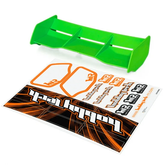 Hobbytech Spirit NXT high down force 1-8 Off Road wing GREEN+ stickers