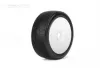 Jetko Lesnar Ultra Soft 1:8 Buggy Tyres Pre Glued on White Revo Rims (2)