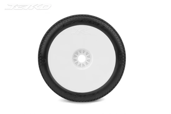 Jetko J-Zero Soft 1:8 Truggy Pre-glued on White Rims (2)