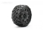 Jetko EX King Cobra LP Belted Tyres Mounted on 3.8 Black Wheels - 17mm (2)