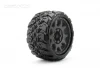 Jetko EX King Cobra LP Belted Tyres Mounted on 3.8 Black Wheels - 17mm (2)