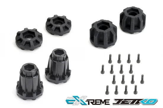 Jetko Extreme Slick Super Sonic MT Belted Tyres on 3.8 Black 17mm Hex Wheels (2)