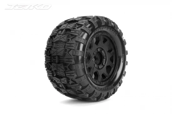 Jetko EX Tyre MT Raptor Belted 3.8 on 12/14/17mm Hex Wheels (2)