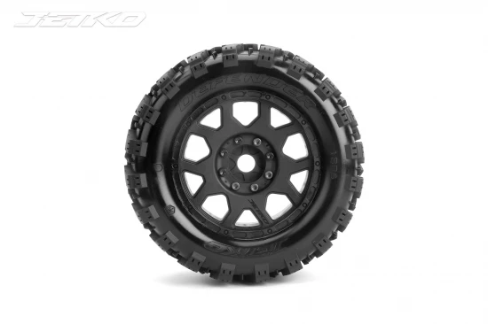 Jetko EX Tyre MT Defender Belted 3.8 on 12/14/17mm Hex Wheels (2)