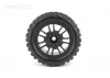 Jetko EX Slayer Belted MT Tyres on Black 12-17mm Hex Wheels (2)