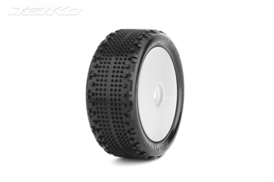 Jetko Challenger 4WD 1:10 Buggy 2.2 Front Tyres White Wheel EOS Yellow