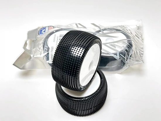 Jetko Challenger Medium EOS 1:10 Buggy 2.2 Rear Tyres Mounted on White Wheels (2)