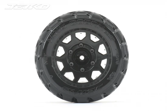Jetko EX King Cobra ST Tyres Mounted on Black 2.8 Wheels (2)