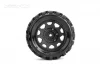 Jetko EX Tyre ST Defender Black Wheel 2.8 on 12/14/17mm Hex Wheels (2)