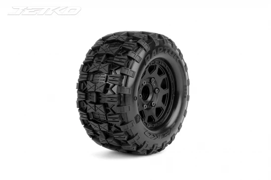 Jetko EX Tyre MT Slayer Black Wheel 2.8 on 12/14/17mm Hex Wheels (2)