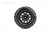 Jetko EX Tyre MT Wasteland Black Wheel 2.8 on 12/14/17mm Hex Wheels (2)