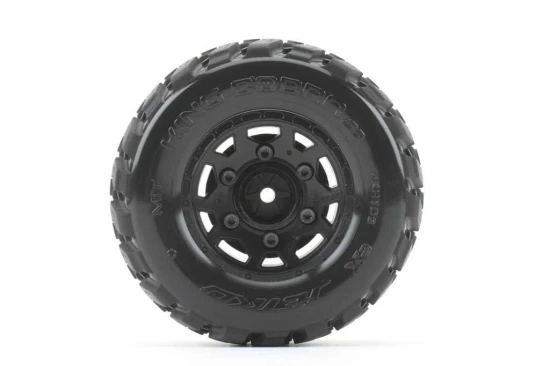 Jetko EX Belted Tyres on King Cobra SC Black wheel 12/14/17mm Hex (2)