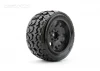 Jetko EX Tomahawk Belted XMT Tyres on Black 24mm Hex Wheels (2)
