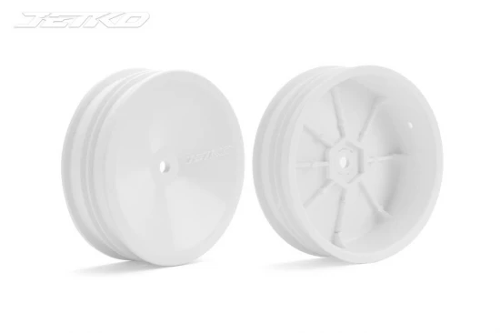 Jetko 1:10 Buggy Wheels - White - 2WD Slim Front (8)