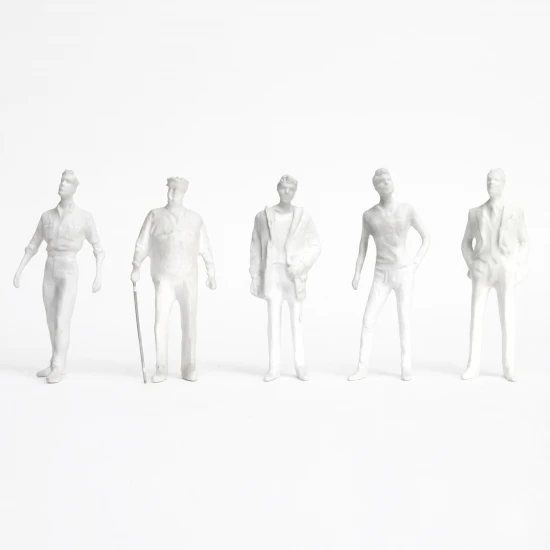 JTT 97117 Male Figures, 1:8 (1:100), White (10 per pack)