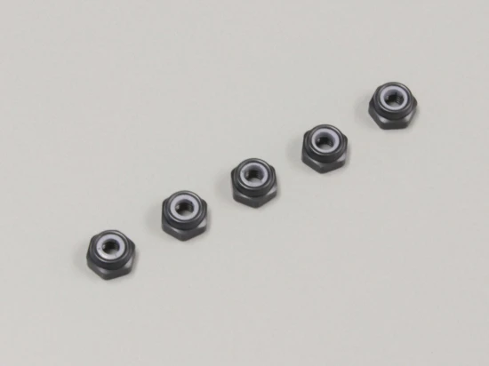 Kyosho Aluminium Nylon Lock Nuts M2.6 X3.0 (5) Gun Metal
