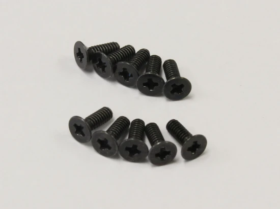 Kyosho Flat Head 2X6mm Metallic Screws (10)